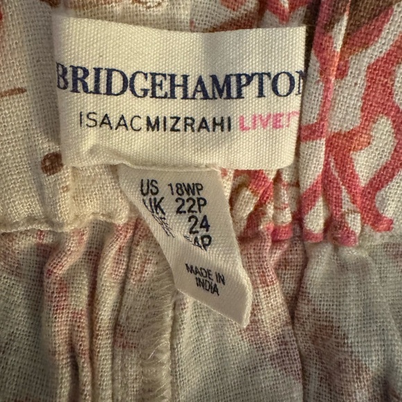 🌊 Vintage-Inspired Isaac Mazrahi Sea Life Print Linen Shorts - Size‎ 18wp 🌊 - Picture 7 of 8